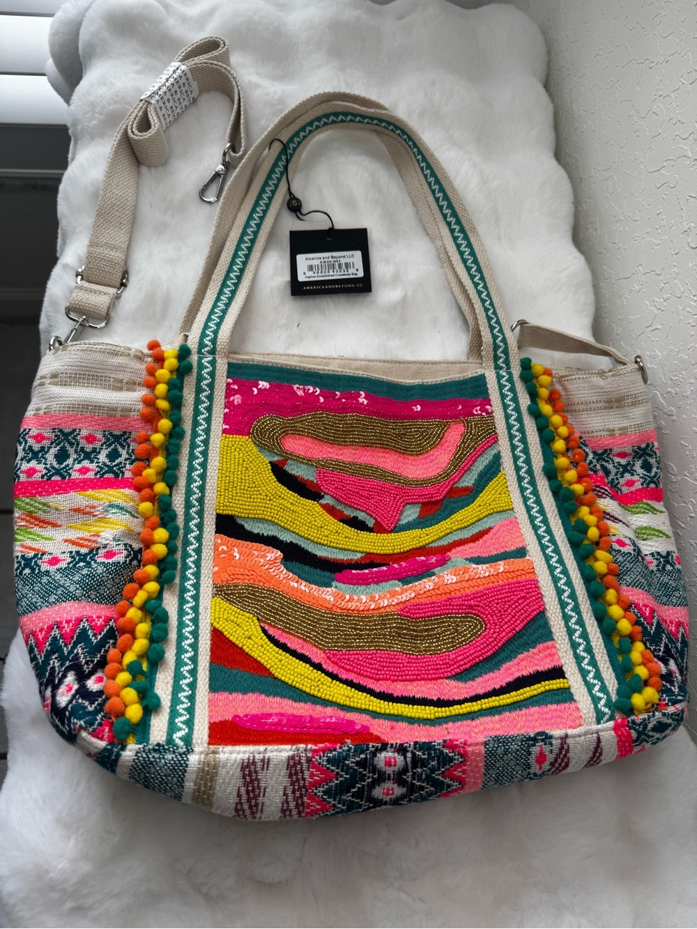 American and Beyond - Daphne Embellished Crossbody Bag